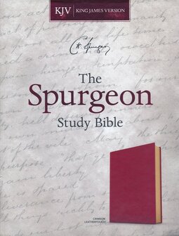 KJV - Spurgeon Study Bible - Crimson, Soft Leather Look  