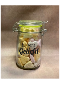 Snoeppot groot Jij bent Geliefd    