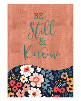 Lux lederen schrijfdagboek Be still and know flowers