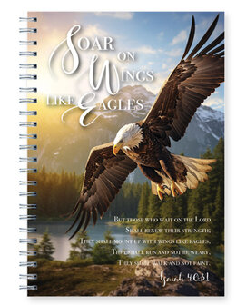 Schrijfdagboek spiraal Soar on wings like eagles 