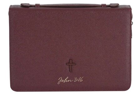 Bijbelhoes Johannes 3:16 Burgundy x-large