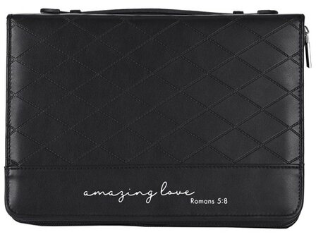 Bijbelhoes amazing love zwart large