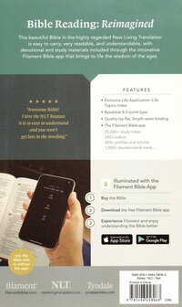 NLT Premium Value Thinline Bible, Filament-Enabled--soft leather-look, brown