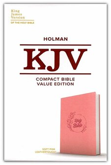 KJV Compact Bible, Value Edition--soft leather-look, soft pink