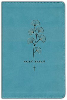 NLT Premium Gift Bible, Filament Enabled--soft leather-look, teal with cross