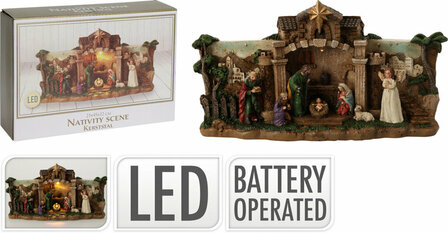 Kerststal met LED licht
