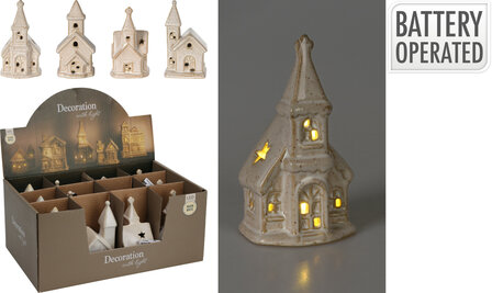 Porceleinen kerk LED licht 