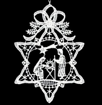 Kantklos ornament ster 
