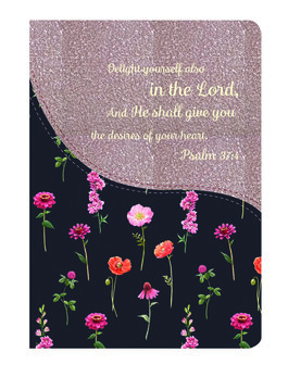 Lux lederen schrijfdagboek Delight yourself in the Lord Ps. 37:4