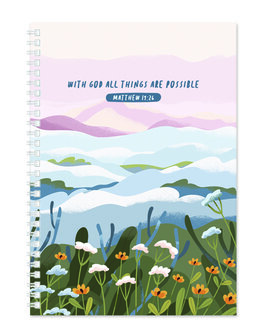 Schrijfdagboek softcover With God all things are possible    