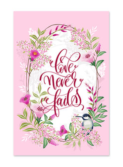 Notitieboek Love never fails  
