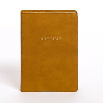 KJV - Personal Size Giant Print Bible - Camel - Leathertouch