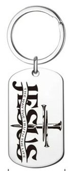 Sleutelhanger metaal Jesus Way Truth Life