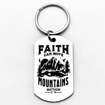 Sleutelhanger metaal Faith can move mountains