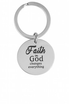 Sleutelhanger metaal Faith in God