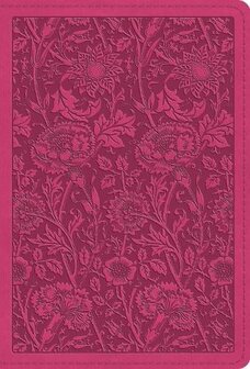 ESV - Large Print Compact Bible -RL - Berry/floral - Truetone