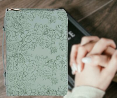 Bijbelhoes X-large groen Grateful Blessed 