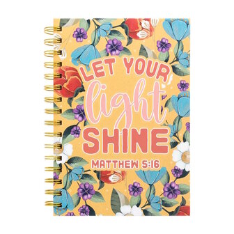 Schrijfdagboek spiraal Let your light shine