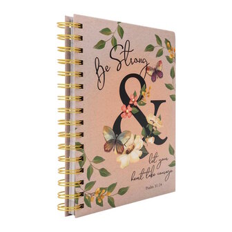 Schrijfdagboek spiraal Be strong &amp; courageous 
