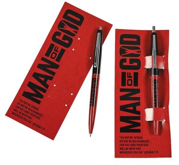 Balpen op kaart Man of God