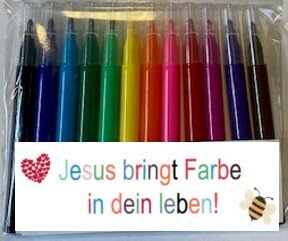 Viltstiften mini set Jesus bringt Farbe (Duits)