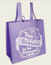 Eco tote bag Too blessed to be stressed