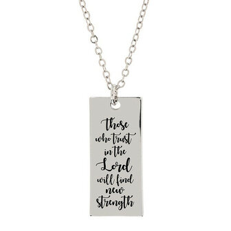 Hanger met ketting Those who trust in the Lord 