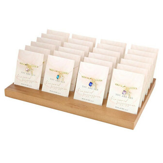 Display Edelsteen armbanden verguld assortie kleuren