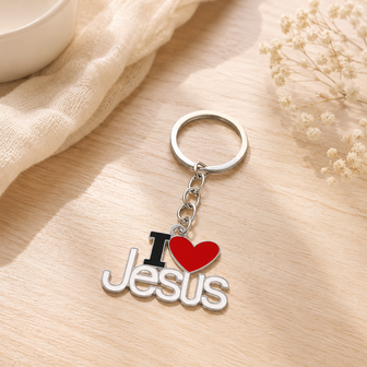 Sleutelhanger metaal I (hart) Jesus
