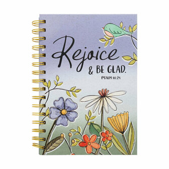 Schrijfdagboek spiraal Rejoice and be glad