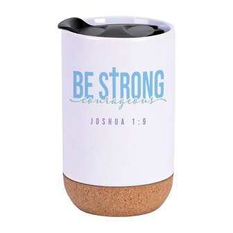 Mok met deksel Be strong 475ml