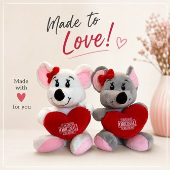 Knuffel muisjes met hart God's original creation