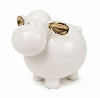 Deco schaap wit keramiek