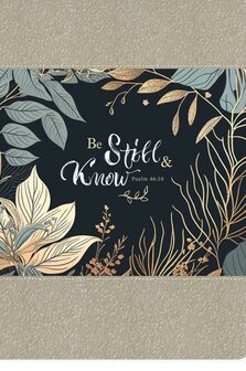 Lux lederen schrijfdagboek Be still and know
