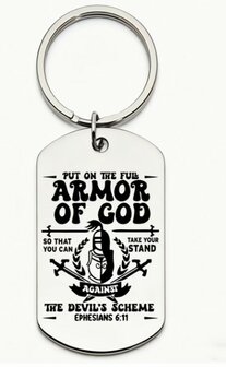 Sleutelhanger metaal Put on the armour of God