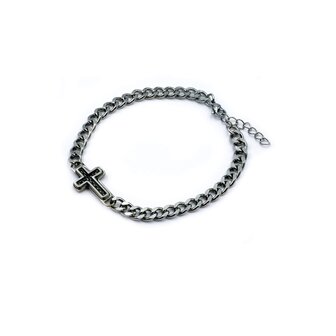 Armband edelstaal kruis