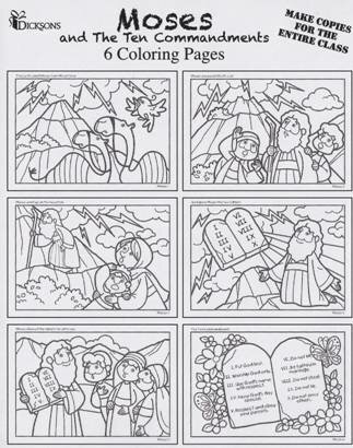 Children's coloring pages 3 sets - Moses, Noah and Zacchaeus