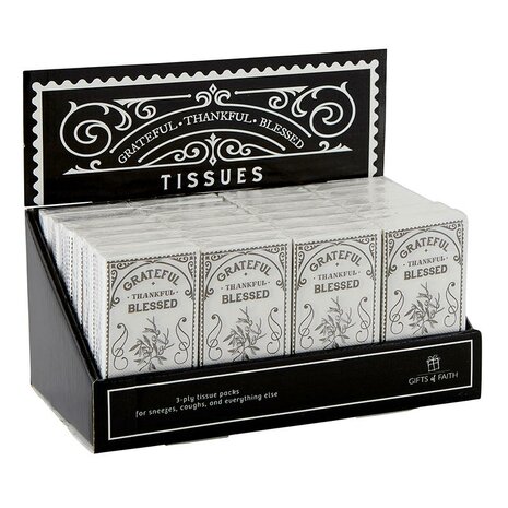 Tissues ( (setof4packs) Grateful Thankful Blessed 