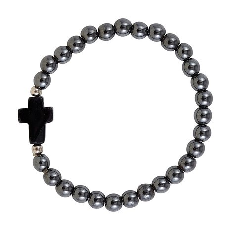 Hämatit-Kreuz-Armbände (set4)