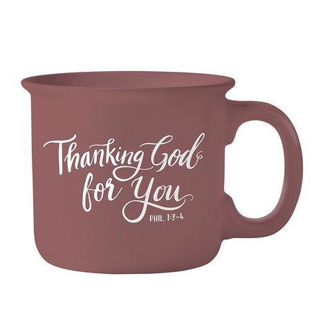 Mug Thanking God for you red