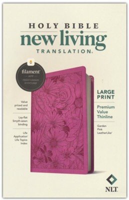 Pink, Soft Leatherlook NLT - LP Premium Value Thinline Bible