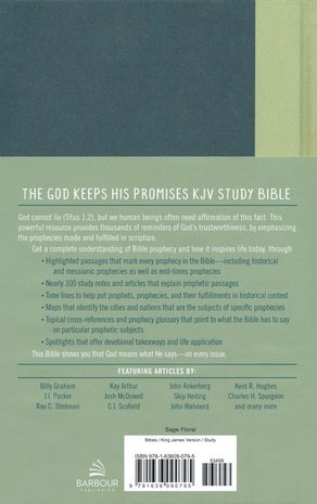 Sage, Floral KJV - Study Bible - God keeps His promis