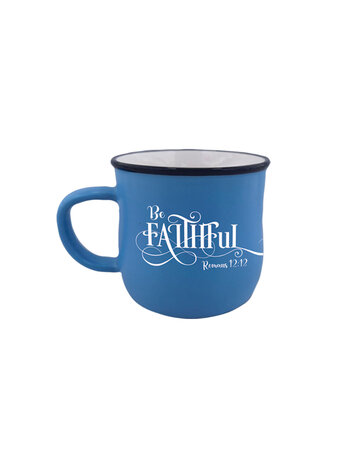 Farbige Becher Be faithful Blau