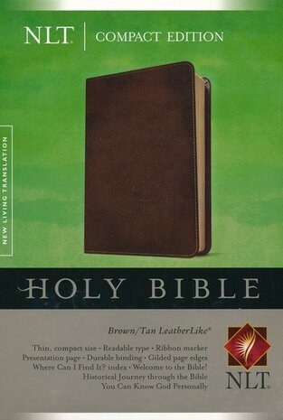 Brown, Leatherlike   NLT - Compact Bible