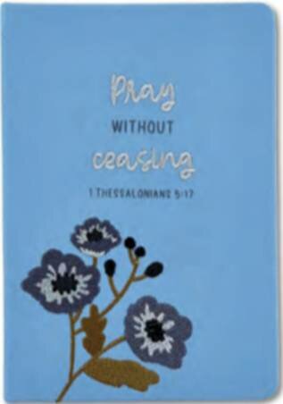 Schrijfdagboek geborduurd Pray without ceasing