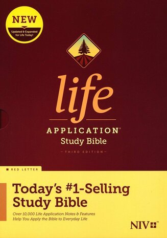 NIV Life Application Study Bible Red Hardcover