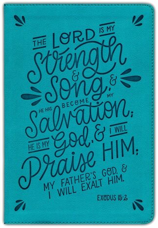 NKJV - Thinline Bible, Verse Art Cover Collection, Leathersoft, Teal, Red Letter