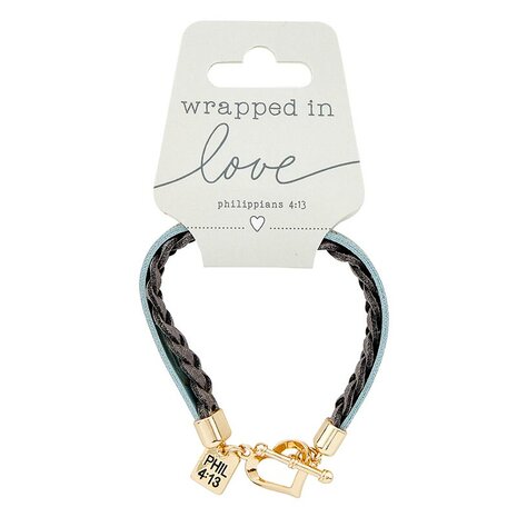 Armband wrapped in love grijs