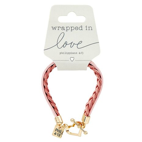 Armband wrapped in love roze