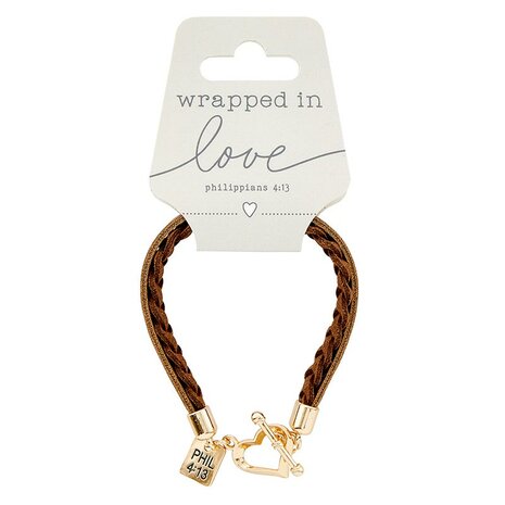 Armband wrapped in love braun